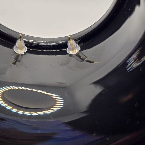 Green Flower Jade Earrings - Picture 2 of 2